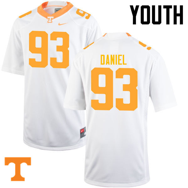 Youth #93 Trevor Daniel Tennessee Volunteers College Football Jerseys-White
